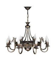 Lustre BELRAND Shabby brun Ø67cm Salle à...