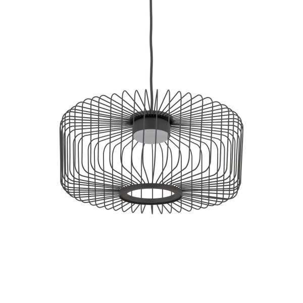 Pendelleuchte Downlight Grau Stahl GX53 Ø38 cm rund