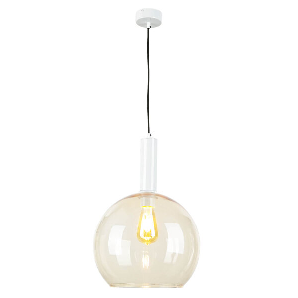 Lampe à suspension rétro en ambre LYSITOS Table à manger E27
