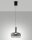LED H&auml;ngelampe Rauchglas 2700/3000/4000K Schwarz &Oslash;25 cm