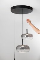 LED Hängelampe Schwarz Rauchglas 2700/3000/4000K