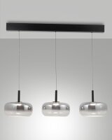 LED Hängelampe 2700/3000/4000K Rauchglas Schwarz