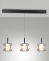 LED Hängelampe Schwarz 2700/3000/4000K Glas L:87 cm
