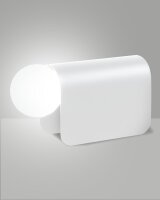 Tischleuchte Aluminium G9 Glas Weiß H:15 cm dekorativ
