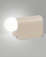Tischleuchte Aluminium G9 Glas H:15 cm Kabelschalter