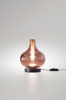 LED Tischleuchte Glas 2700/3000/4000K Schwarz H:23 cm