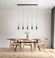 LED Hängelampe Schwarz Metall 3000K 3450 lm L:120 cm