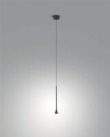 LED Hängelampe Schwarz Metall 3000K rund Ø8...