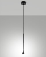 LED Hängelampe Schwarz Metall 3000K rund Ø8...