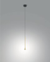 LED Pendelleuchte Messing 3000K rund Ø8 cm 560 lm