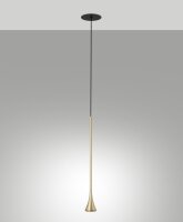 LED Pendelleuchte Messing 3000K Schwarz Ø4 cm rund
