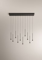 LED Hängelampe Schwarz 3000K L:70 cm 4650 lm dekorativ