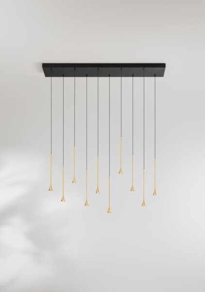 LED Pendelleuchte Messing 3000K L:70 cm 4650 lm
