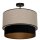 Deckenlampe Stoff Grau-Beige Schwarz Gold E27 Ø40 cm