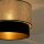 Deckenlampe Stoff Grau-Beige Schwarz Gold E27 Ø40 cm