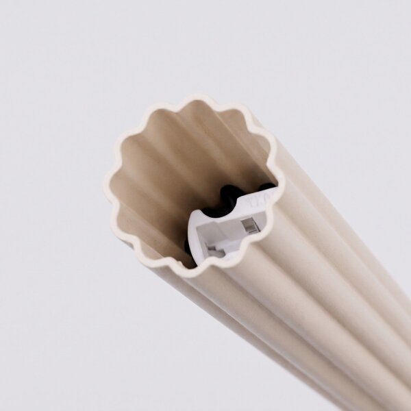 Hängelampe Stahl Beige Modern G9 Ø2,5 cm rund wohnlich