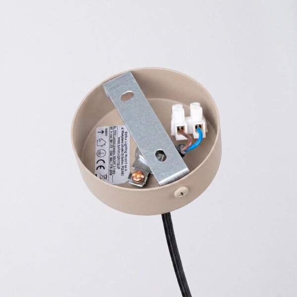 Pendelleuchte Stahl Taupe G9 Ø2,5 cm rund wohnlich