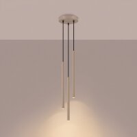 Hängelampe Stahl Taupe 3-flammig G9 Ø20cm...