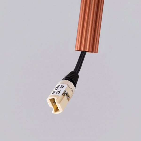 Hängelampe Stahl Ockerrot Modern G9 Ø2,5cm wohnlich
