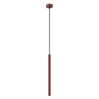 H&auml;ngelampe Stahl Burgund Modern G9 &Oslash;2,5cm rund wohnlich