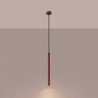 Hängelampe Stahl Burgund Modern G9 Ø2,5cm...