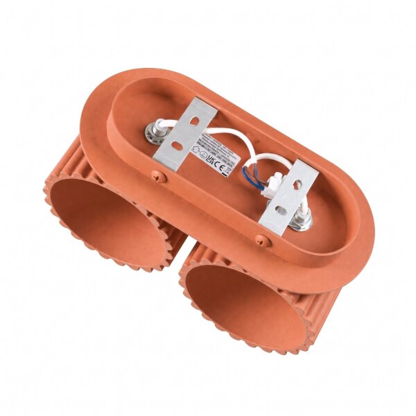 Wandlampe Up Down Aluminium Ockerrot 2-flammig G9 10cm