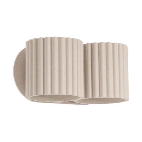 Wandlampe Up Down indirekt Aluminium Taupe G9 H:10cm