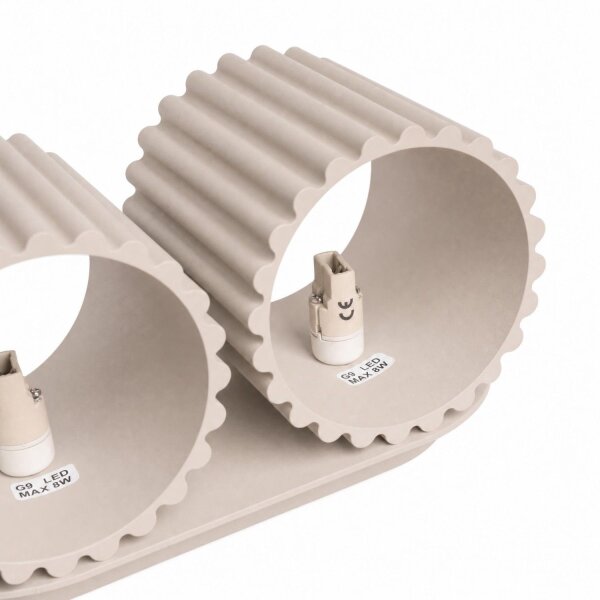 Wandlampe Up Down indirekt Aluminium Taupe G9 H:10cm