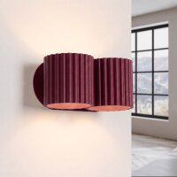 Wandlampe Up Down Aluminium Burgund 2-flammig G9 B:21cm
