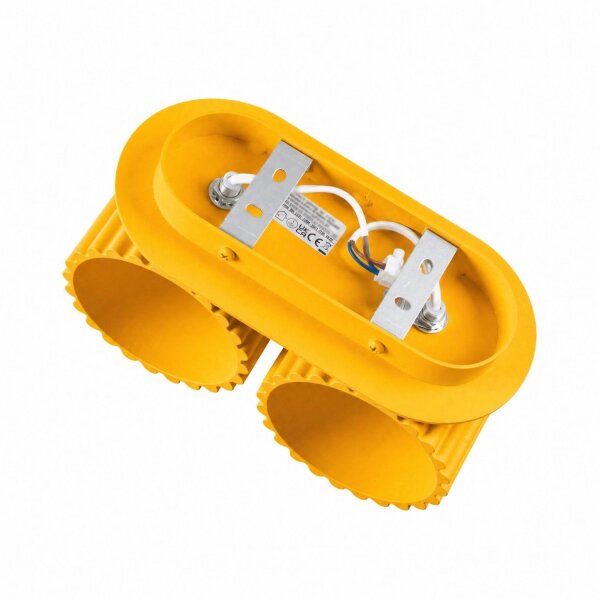 Wandlampe Up Down indirekt Aluminium Gelb G9 T:12cm