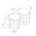 Wandlampe Up Down Aluminium Hellblau 2-flammig G9 12cm