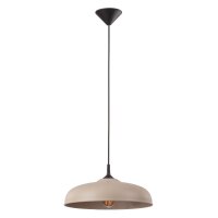 Pendelleuchte Stahl Taupe Schwarz E27 Ø38 cm rund
