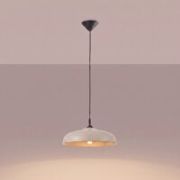 Pendelleuchte Stahl Taupe Schwarz E27 Ø38 cm rund
