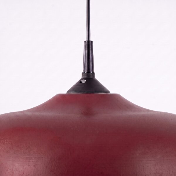 Pendelleuchte Stahl Burgund Schwarz E27 Ø38cm rund