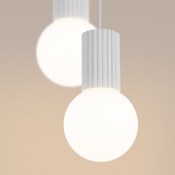 Hängelampe blendarm Glas Aluminium 2-flammig G9 L:15cm
