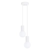 Hängelampe blendarm Glas Aluminium 2-flammig G9 L:15cm
