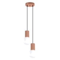 Hängelampe Glas Aluminium Mokka 2-flammig G9 L:15cm