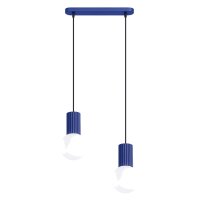 Hängelampe Glas Aluminium Ultramarin G9 L:33,5 cm