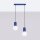 Hängelampe Glas Aluminium Ultramarin G9 L:33,5 cm