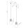 Hängelampe Glas Aluminium Ultramarin G9 L:33,5 cm
