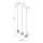 Hängelampe blendarm Glas Aluminium Beige G9 L:40cm