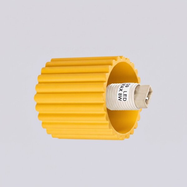 Wandlampe Glas Aluminium Gelb G9 IP44 H:12 cm rund