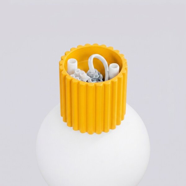 Wandlampe Glas Aluminium Gelb G9 IP44 H:12 cm rund