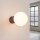 Wandlampe Glas Aluminium Braun G9 IP44 H:12cm rund