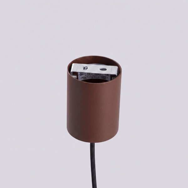 Hängelampe Glas Aluminium Braun satiniert G9 Ø12cm