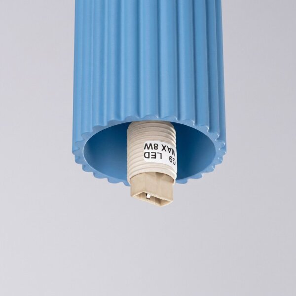 Deckenlampe Glas Aluminium Hellblau G9 IP44 B:12cm