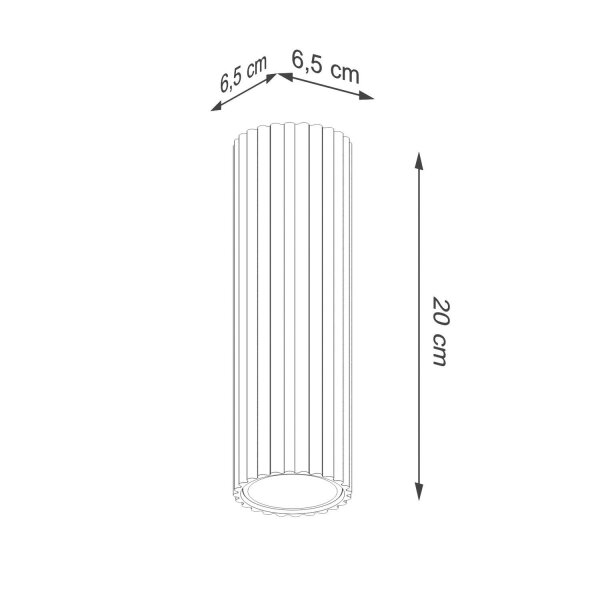 Deckenleuchte Aluminium Burgund GU10 B:6,5 cm rund