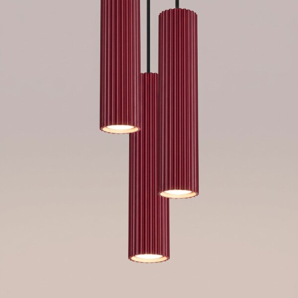 Hängelampe verstellbar Aluminium Burgund GU10 L:19,5cm