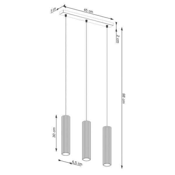 Hängelampe verstellbar Aluminium Ultramarin GU10 L:45cm