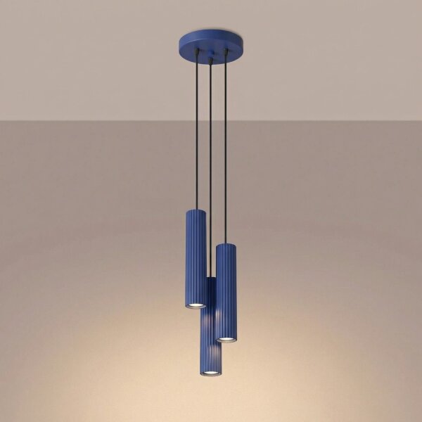 Hängelampe verstellbar Aluminium Ultramarin GU10 19,5cm